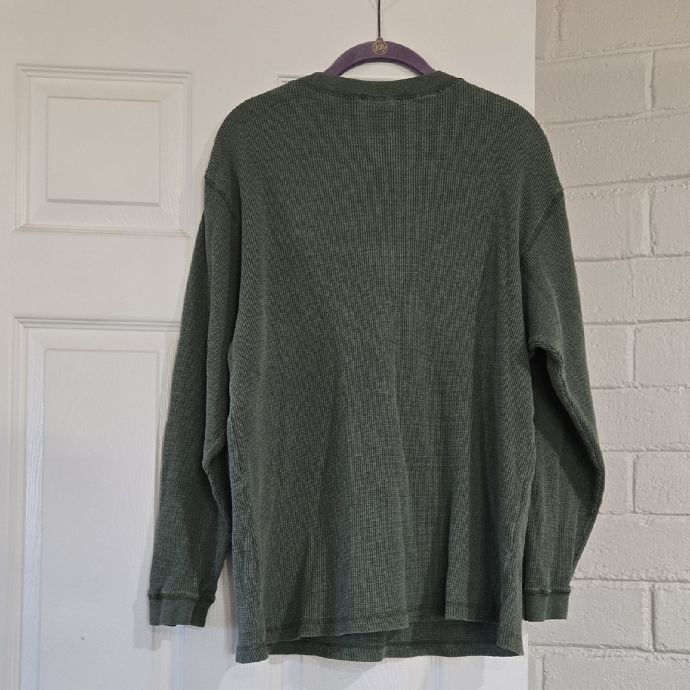 vintage Disney Store long-sleeve waffle knit Henley shirt - Picture 4 of 5